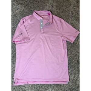 Nike Gold fit dry polo, Men's medium, Pink & White , Preppy, Quick Dry, Golf